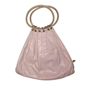 Trina Turk  Cream Handbag with Gold Handles